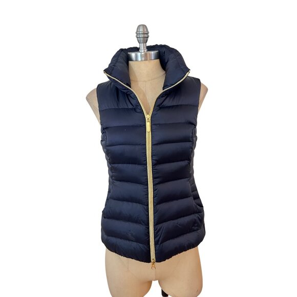 Lilly Pulitzer Packable Allie Vest Midnight Navy Small Down filled - Picture 2 of 5